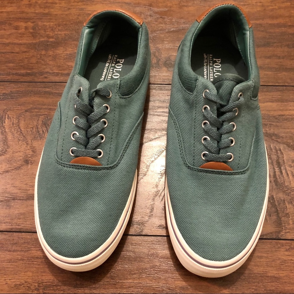 NEW** Green Ralph Lauren Polo Sneakers Men’s 10.5